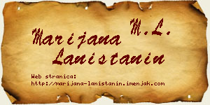 Marijana Laništanin vizit kartica